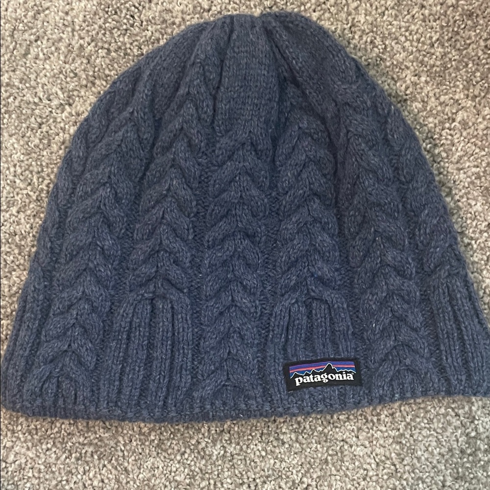 Patagonia Navy Cable Knit Hat